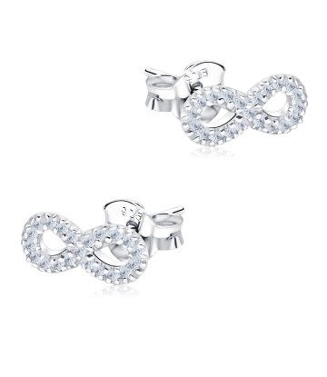 Infinity style with CZ Silver Stud Earring STS-5139